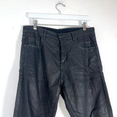 Rick Owens Wax Denim Detroit Cut Jeans