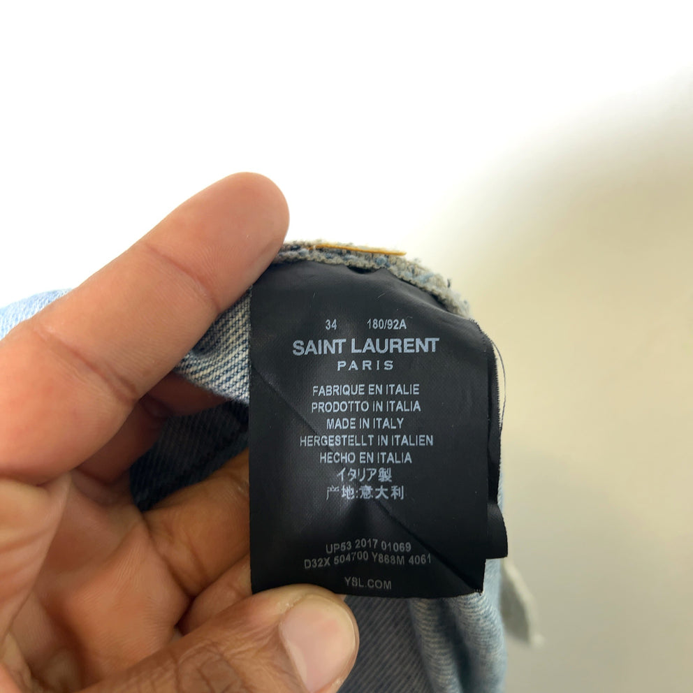 Saint Laurent D02 Lightwash Distressed Jeans