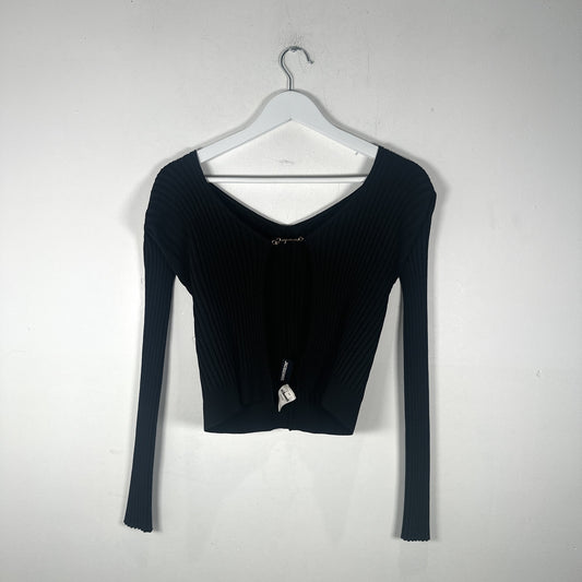 Jacquemus La Maille Pralu Cropped Cardigan Black Size S