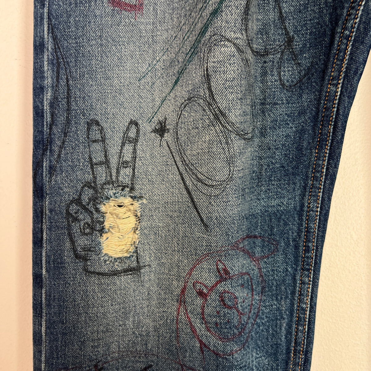 Balenciaga AW21 Scribble Denim Jeans