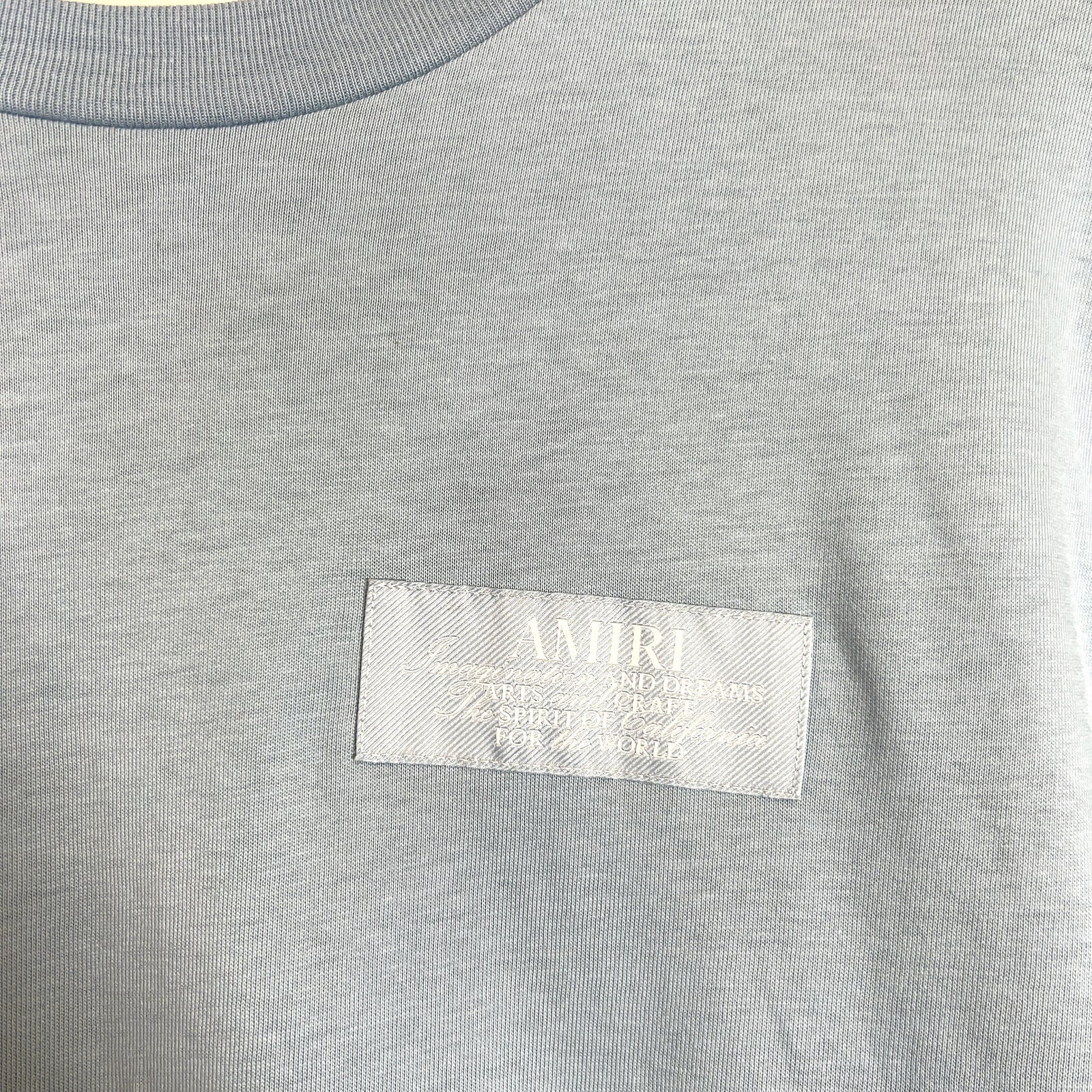 Amiri Light Blue Spirit Logo T-Shirt