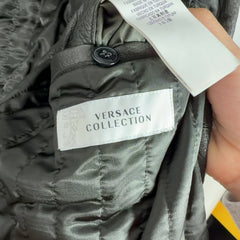 Versace Deer & Rabbit Fur Zipper Leather Jacket