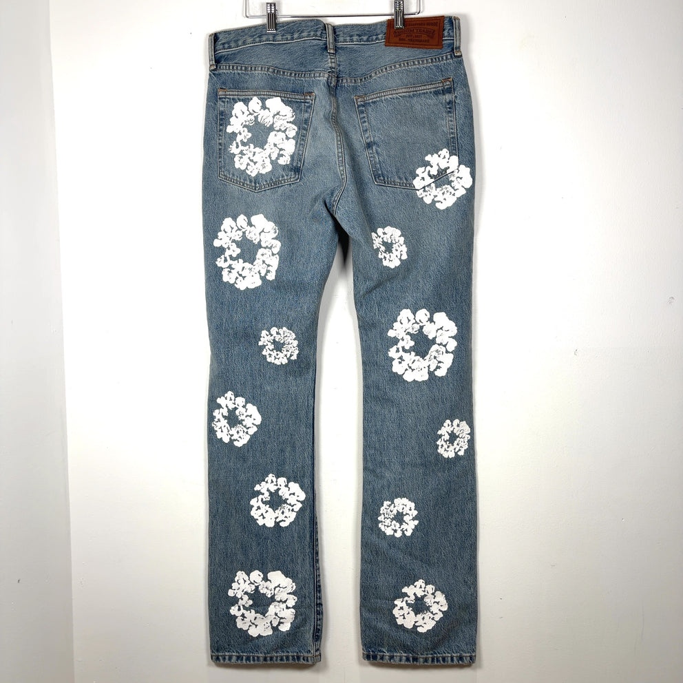 Denim Tears Wreath Graphic Denim Jeans
