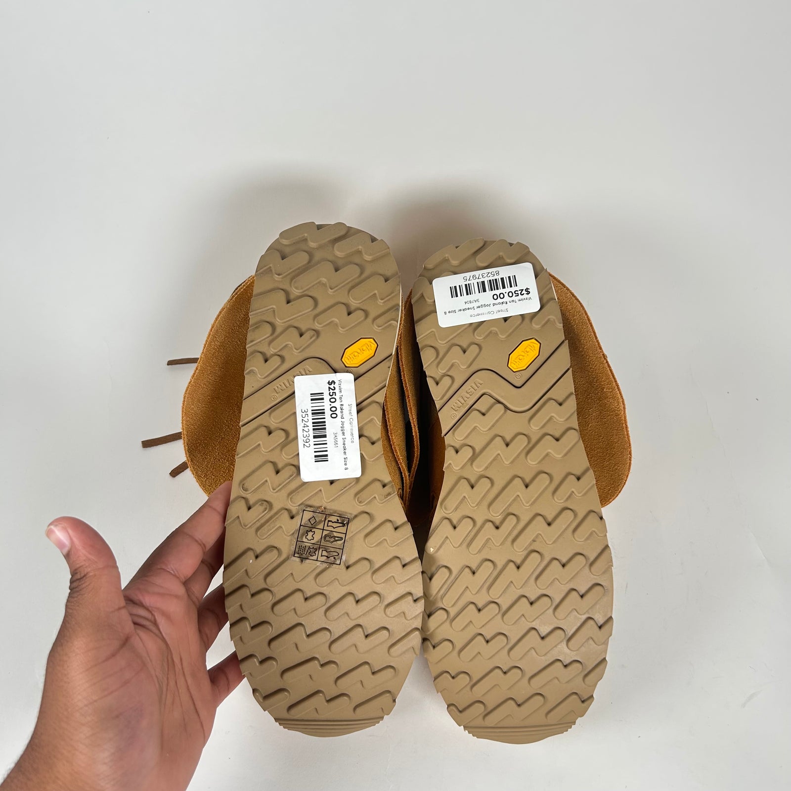 Visvim Tan Roland Jogger Sneaker Size 8