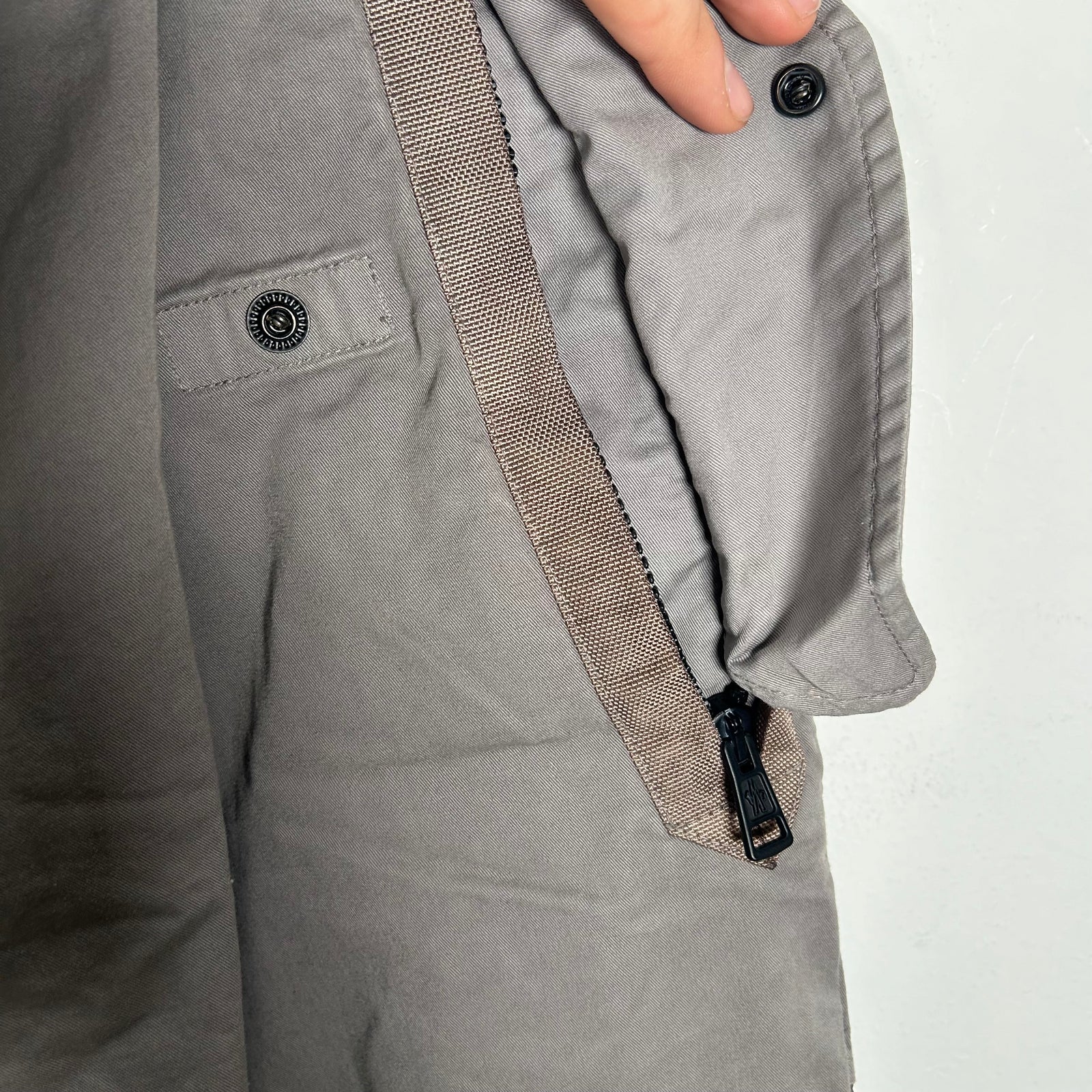 Moncler Grey Cargo Cuffed Pants Size 48