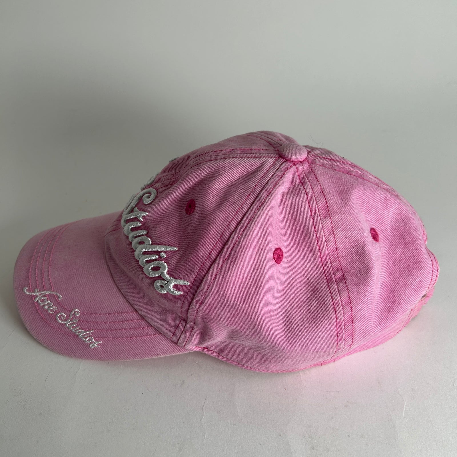 Acne Studios Pink Bubble Logo Cap