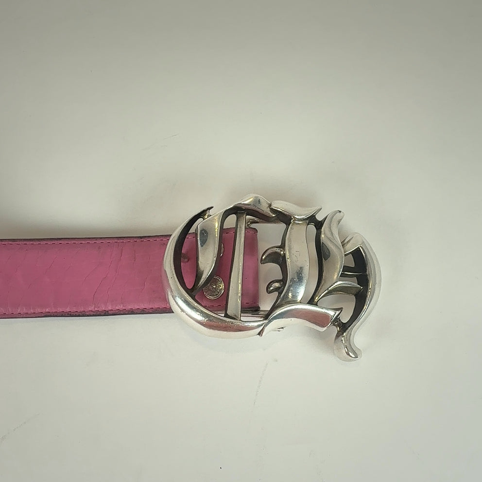 Chrome Hearts 'CH' Buckle with Pink Belt Strap