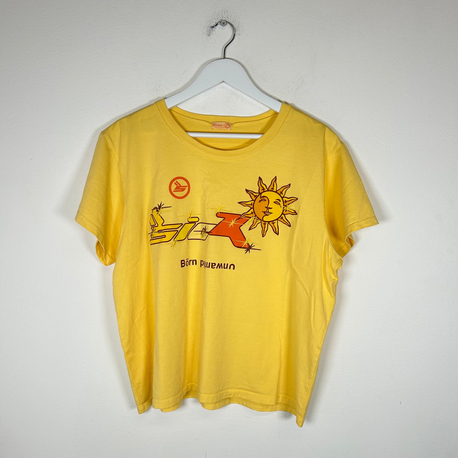 Sicko Yellow Born Unwanted Tee Size M
