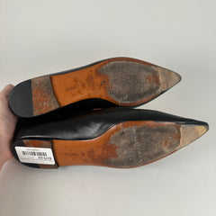 Celine Snakeskin Black Flat Loafers Size 40