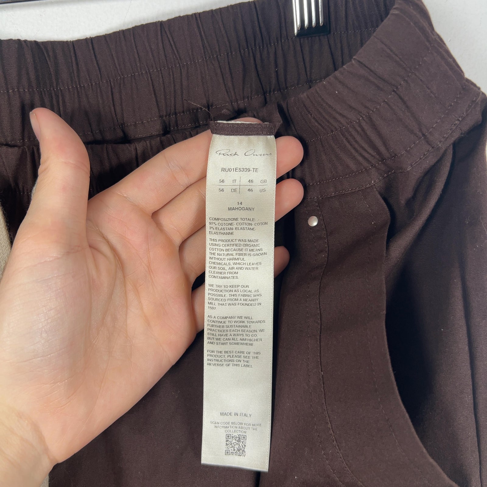 Rick Owens SS26 Hollywood 'Mahogany' Double Bela Cargo Pants