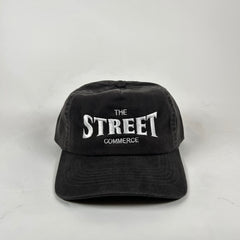 Street Commerce Black Logo Distressed Snapback