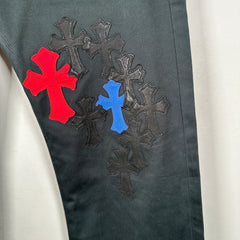 Chrome Hearts Black 'Spiderman' Cross Patch Jeans Size 31