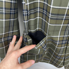 Thom Browne Multi-Pocket Plaid Peacoat