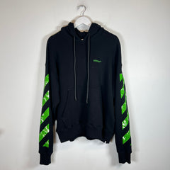 Off-White Black/Green 'Moon Camera' Hoodie Size S