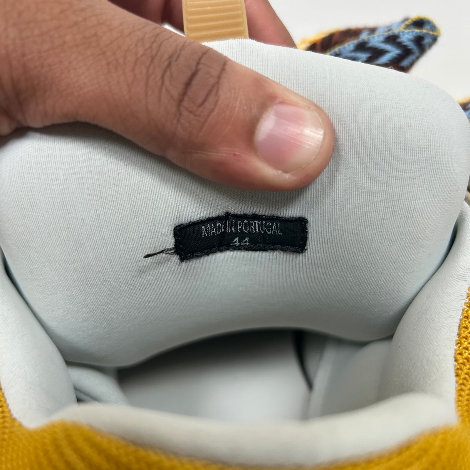 Lanvin White/Yellow Curb Sneakers Size 44