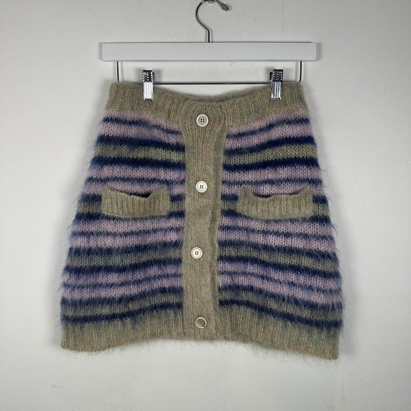 Marni Striped Fuzzy Wuzzy Skirt Size S
