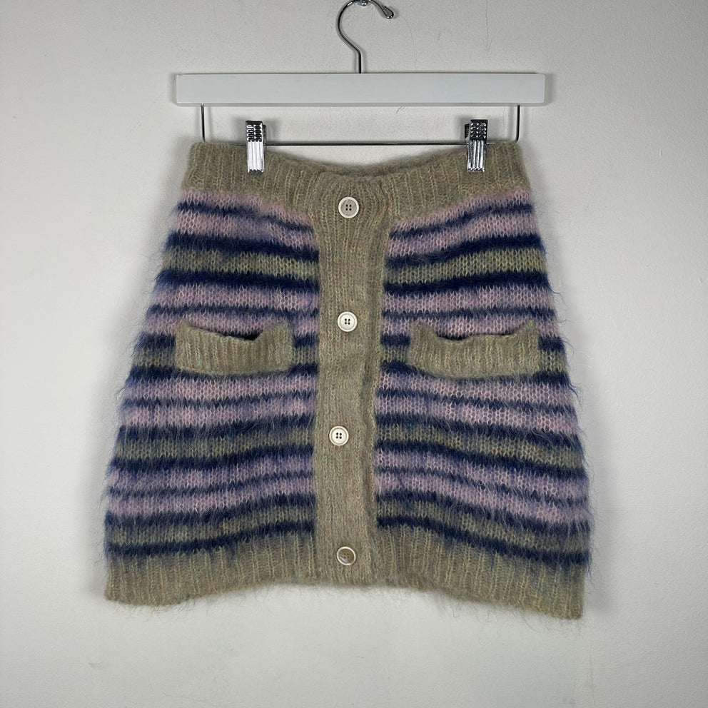 Marni Striped Fuzzy Wuzzy Skirt Size S