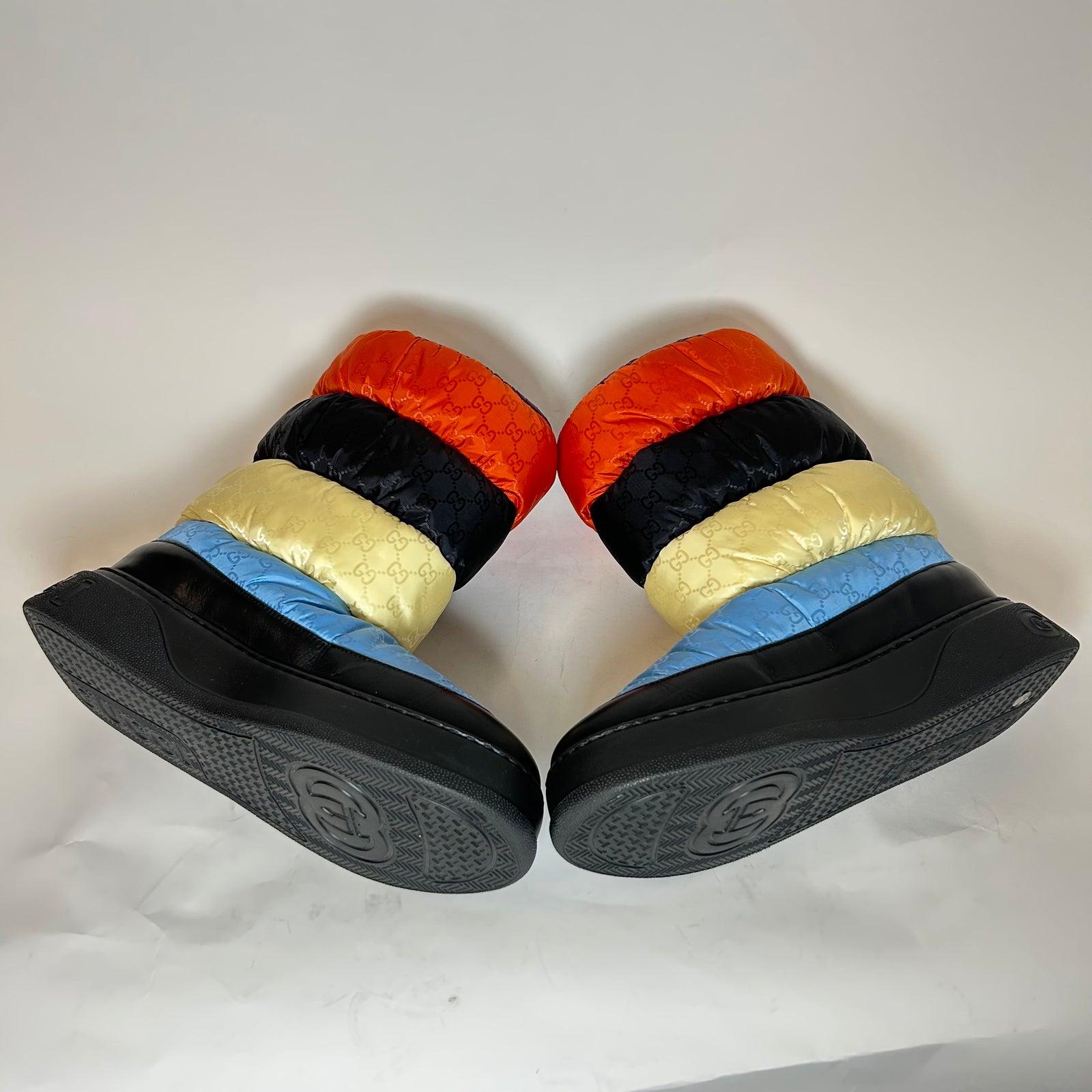 Gucci Multicolor GG Nylon Padded Snow Boots Size GG 9.5