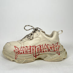 Balenciaga Cream DIY Metal Triple S Sneaker Size 43