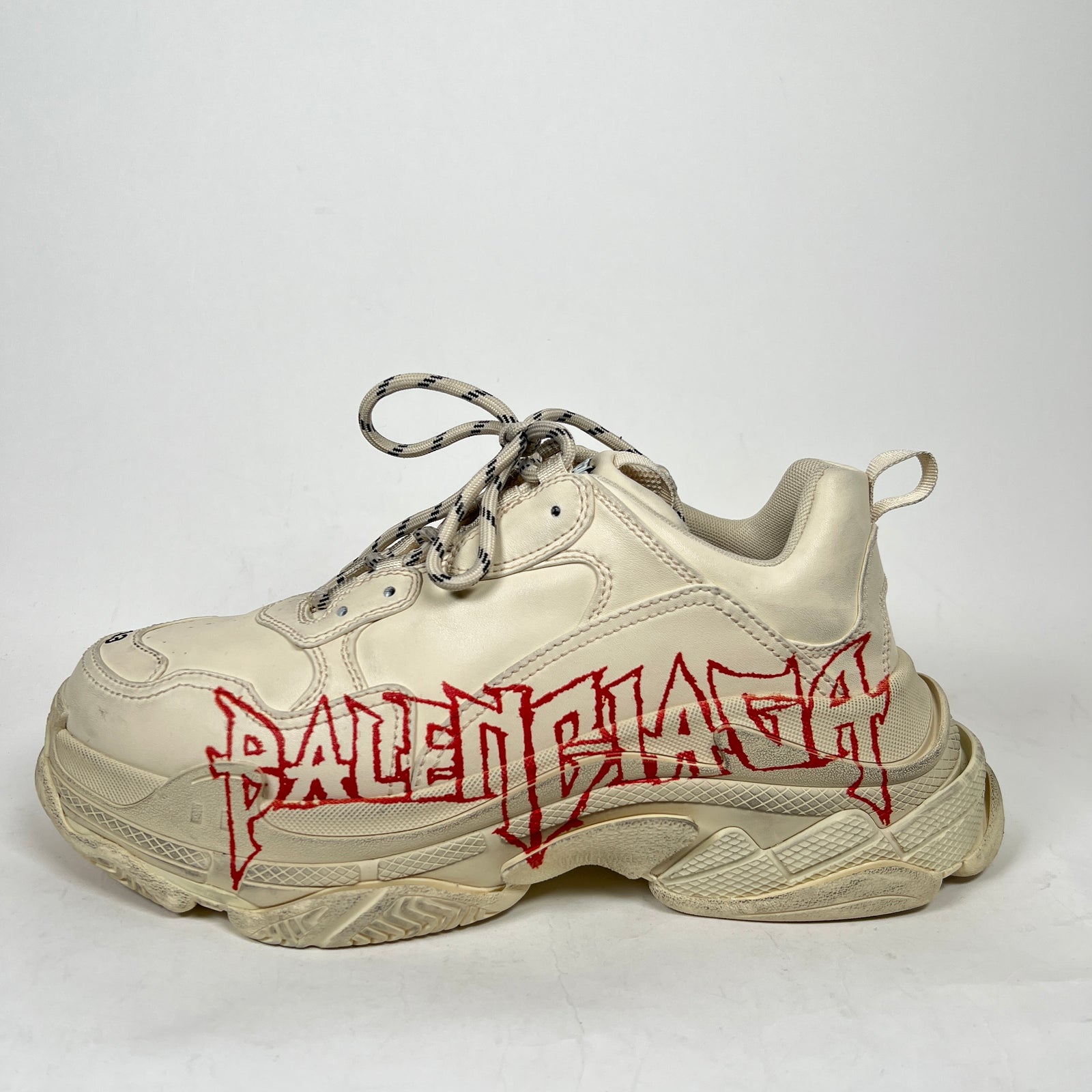 Balenciaga Cream DIY Metal Triple S Sneaker Size 43