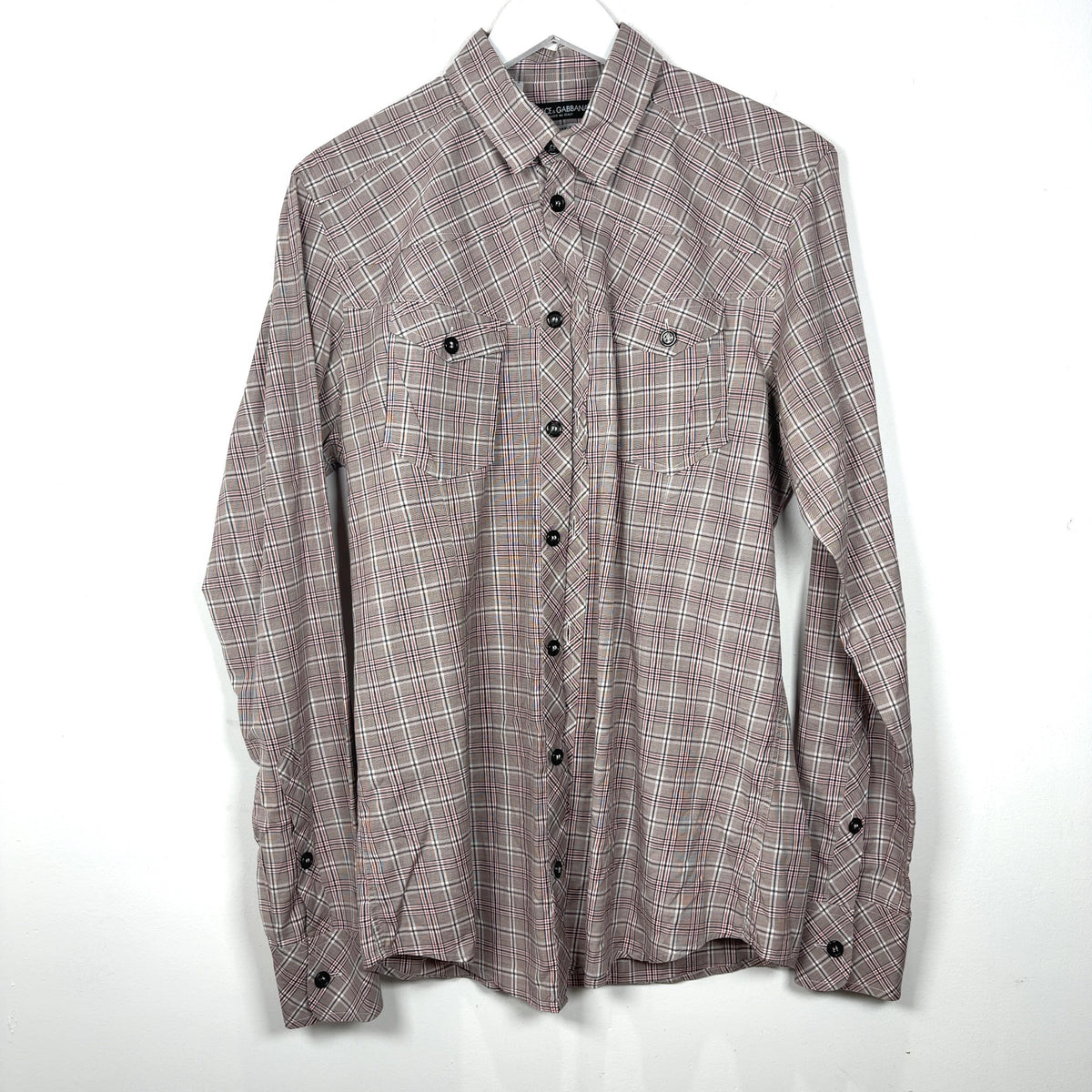 Dolce & Gabbana Tartan Plaid Button-Up Shirt