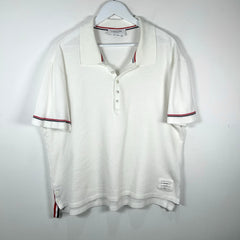 Thom Browne White Knit Polo Size 5