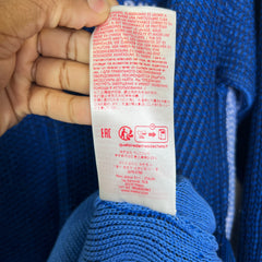 Marni Blue Jacquard Knit Hoodie Size L