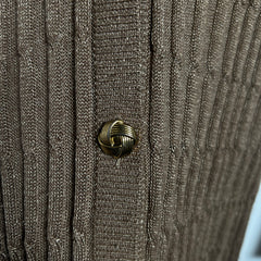 Saint Laurent Faux Fur Cable-Knit Cardigan Dress