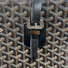 Goyard Black Goyardine Marie Galante MM Tote Bag