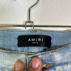 Amiri MX1 Light Indigo Camo Patch Jeans