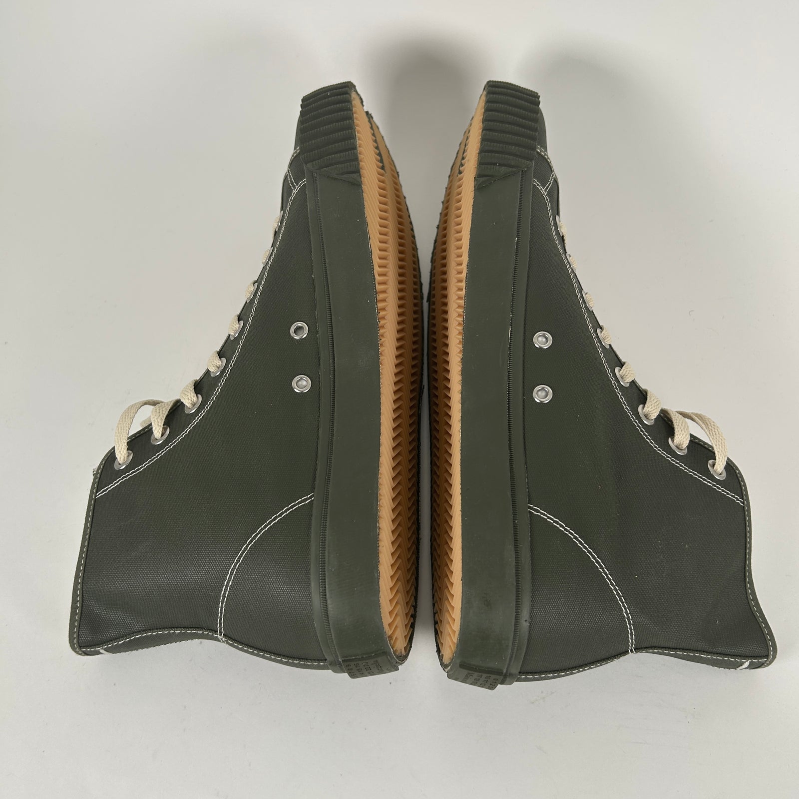 Maison Margiela Green Canvas Tabi Size 45