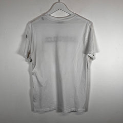 Moncler White Embroidered Logo Tee Size S