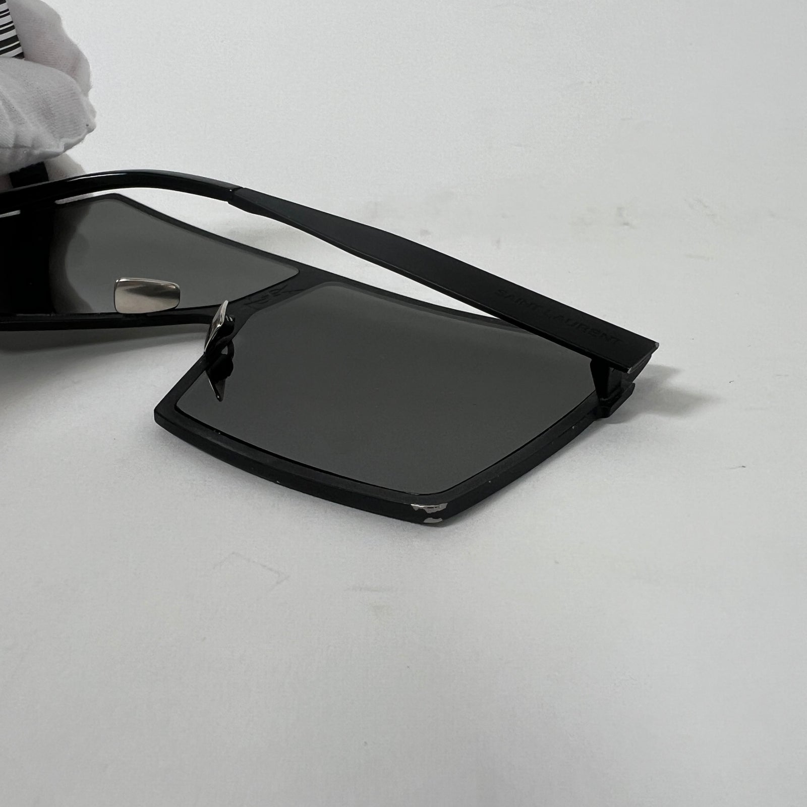 Saint Laurent black shield sunglasses
