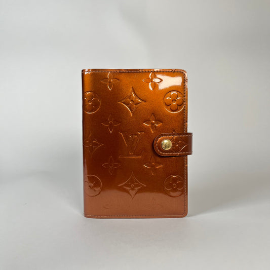 Louis Vuitton Patent Copper Monogram Passport Holder