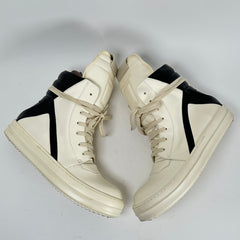 Rick Owens Milk/Black Geobaskets Size 43