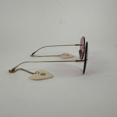 Gucci Purple Circular Rimless Sunglasses