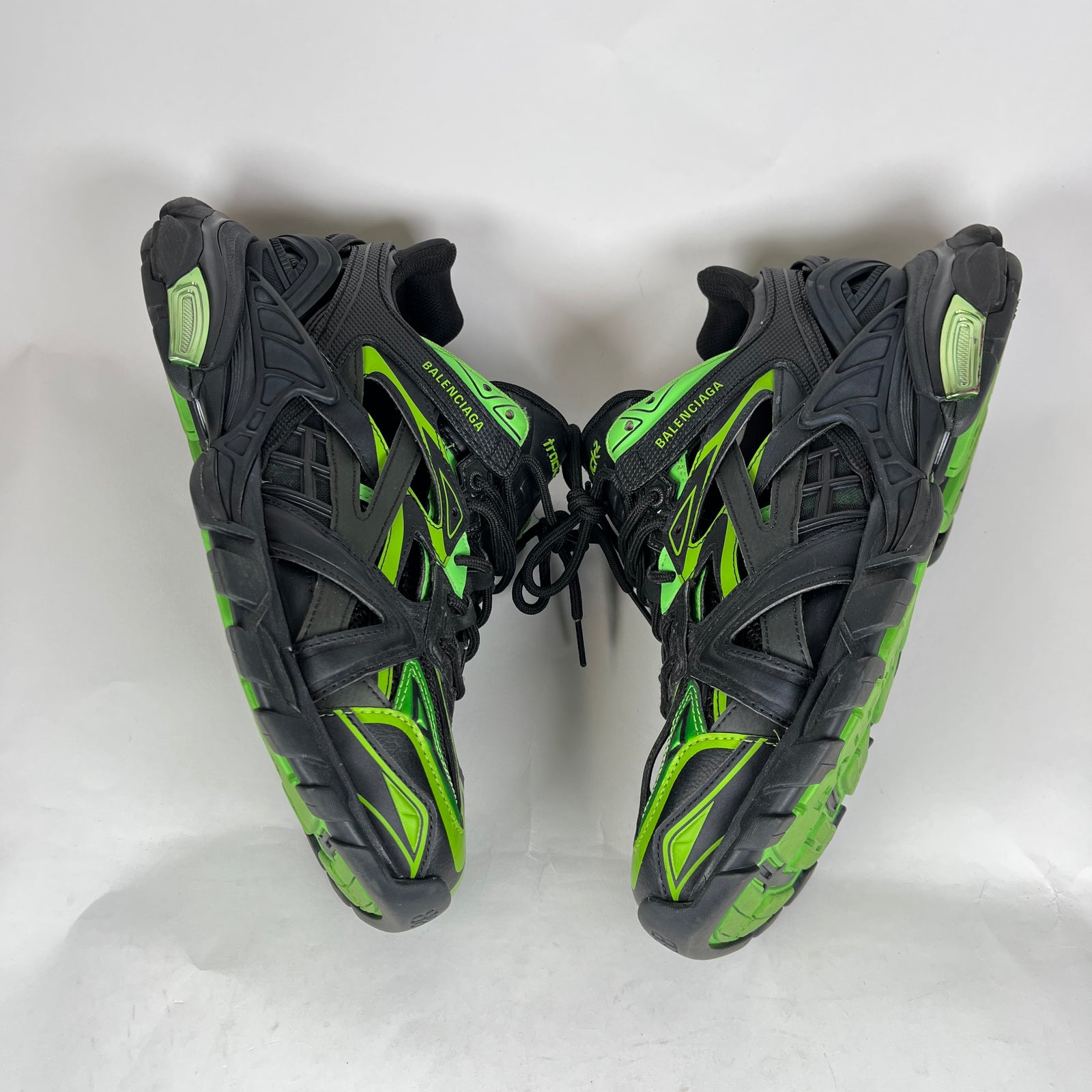 Balenciaga Black/Green Track 2 Sneaker Size 45