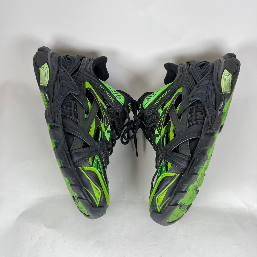 Balenciaga Black/Green Track 2 Sneaker Size 45