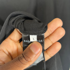 Balenciaga Black ‘Back Flip’ Logo T-Shirt Size 1