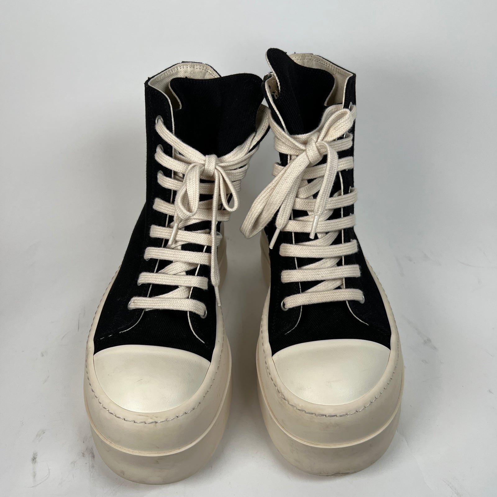Rick Owens Drkshdw Black/Milk Mega Bumper Sneakers Size 37.5