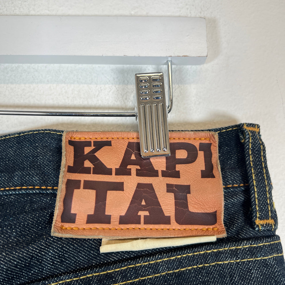 Kapital Dark Blue Okabellbo Flared Jeans Size 32