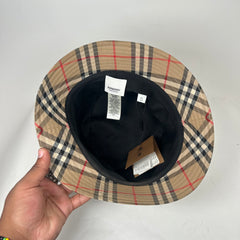 Burberry Tan Pattern Bucket Hat Size XL