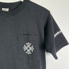 Chrome Hearts Black Vintage Plus Cross Pocket T-Shirt Size S