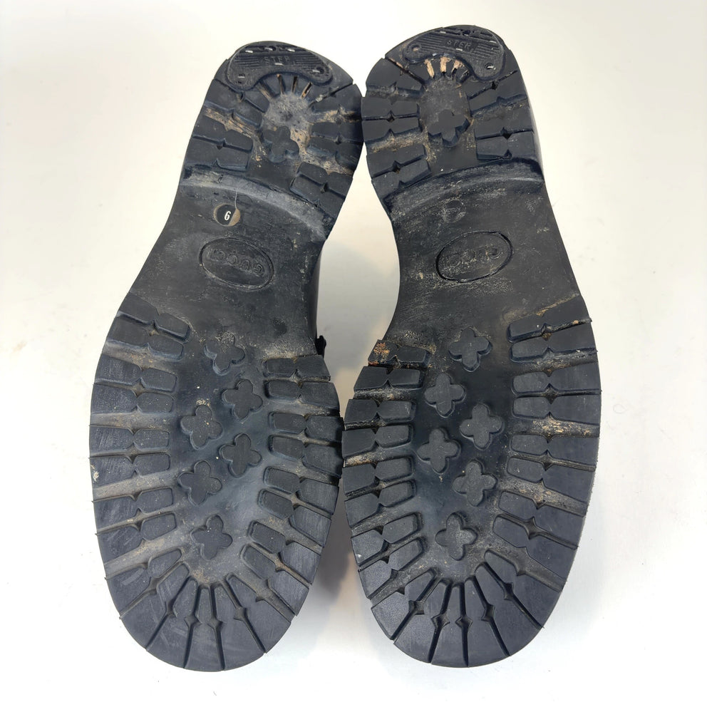 Gucci Lug Horsebit Black Loafer