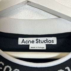 Acne Studios Black Mock Neck Logo Sweater Size XL