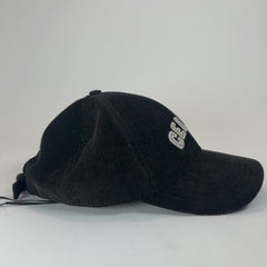 Celine Corduroy Studded Logo Hat