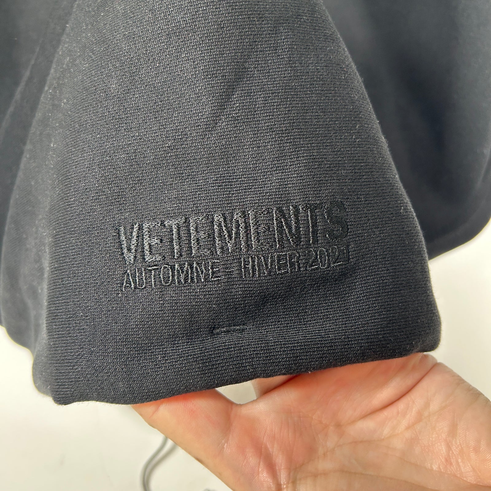 Vetements Rhinestone Crystal Logo Oversized Hoodie Size S