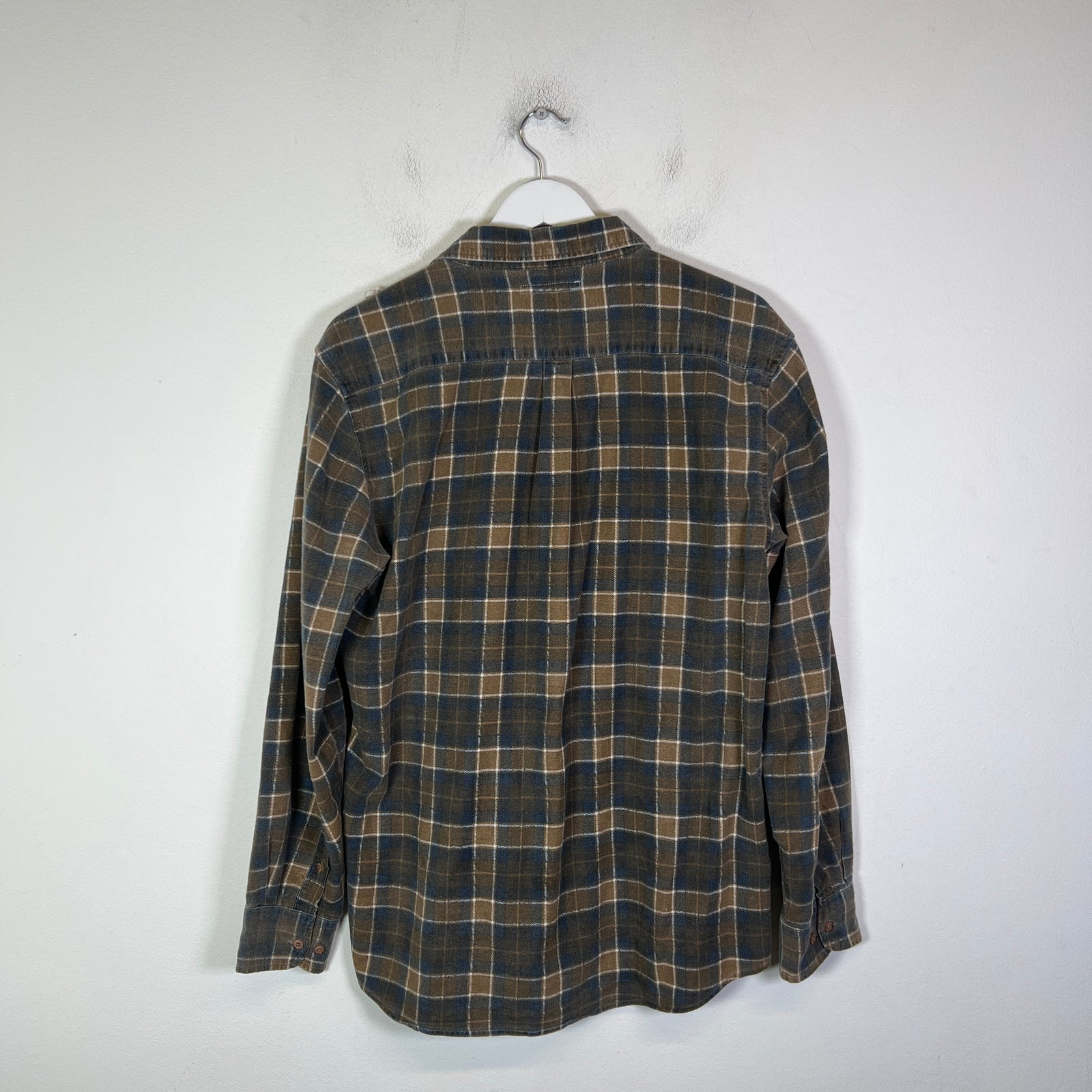 Needles Rebuild Brown Ribbon Flannel Shirt Size S