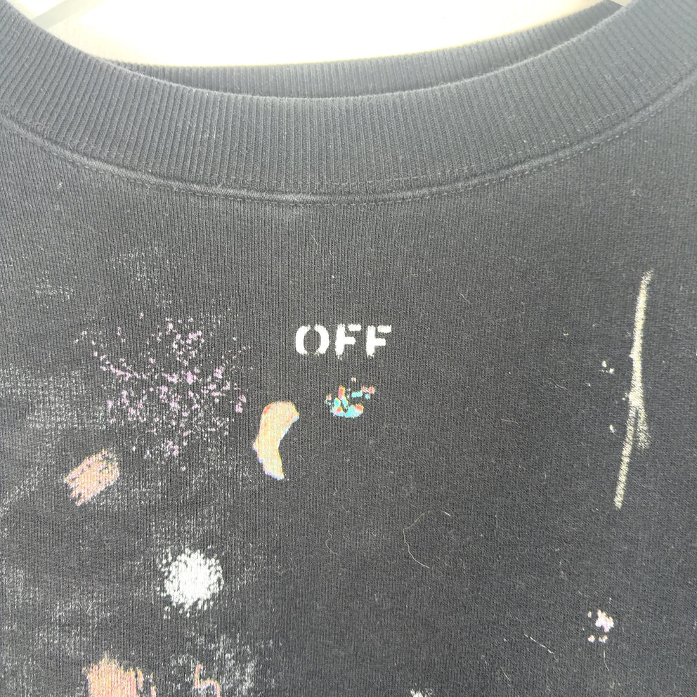 Off-White 'Seeing Things' Paint Spatter Arrow Crewneck