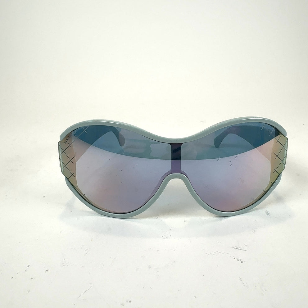 Chanel Reflective Round Shield Sunglasses
